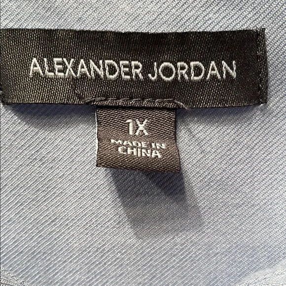 Alexandra Jordan Chambray Shirt 100% Rayon size 1X - Picture 3 of 6